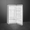 Smeg FAB28RSV6 Retro Tall Fridge with Ice Box, Silver, C Rated