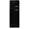Smeg FAB30LBL6UK Retro Static Fridge Freezer, 80/20, Black, C Rated
