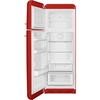 Smeg FAB30LRD5UK Retro Static Fridge Freezer, 80/20, Red, D Rated
