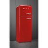 Smeg FAB30LRD6UK Retro Static Fridge Freezer, 80/20, Red, C Rated