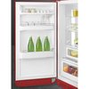 Smeg FAB30LRD6UK Retro Static Fridge Freezer, 80/20, Red, C Rated
