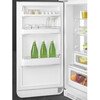 Smeg FAB30LWH6UK Retro Static Fridge Freezer, Fixed Hinge, 80/20, White, C Rated