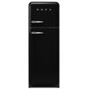 Smeg FAB30RBL5UK Retro Static Fridge Freezer, 80/20, Black, D Rated