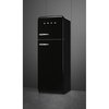 Smeg FAB30RBL6UK Retro Static Fridge Freezer, 80/20, Black, C Rated