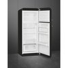 Smeg FAB30RBL6UK Retro Static Fridge Freezer, 80/20, Black, C Rated