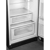 Smeg FAB30RBL6UK Retro Static Fridge Freezer, 80/20, Black, C Rated