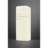 Smeg FAB30RCR6UK Retro Static Fridge Freezer, 80/20, Cream, C Rated