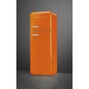 Smeg FAB30ROR6UK Retro Static Fridge Freezer, 80/20, Orange, C Rated