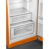 Smeg FAB30ROR6UK Retro Static Fridge Freezer, 80/20, Orange, C Rated