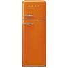 Smeg FAB30ROR6UK Retro Static Fridge Freezer, 80/20, Orange, C Rated