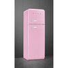 Smeg FAB30RPK6UK Retro Static Fridge Freezer, 80/20, Pink, C Rated