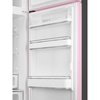 Smeg FAB30RPK6UK Retro Static Fridge Freezer, 80/20, Pink, C Rated