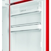 Smeg FAB30RRD6UK Retro Static Fridge Freezer, 80/20, Red, C Rated