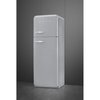 Smeg FAB30RSV6UK Retro Static Fridge Freezer, 80/20, Silver, C Rated