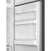 Smeg FAB30RSV6UK Retro Static Fridge Freezer, 80/20, Silver, C Rated