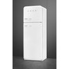 Smeg FAB30RWH6UK Retro Static Fridge Freezer, 80/20, White, C Rated