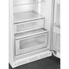 Smeg FAB30RWH6UK Retro Static Fridge Freezer, 80/20, White, C Rated