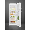 Smeg FAB30RWH6UK Retro Static Fridge Freezer, 80/20, White, C Rated