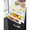 Smeg FAB32LBL6UK Retro No Frost Fridge Freezer, 60/40, Black, C Rated