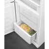 Smeg FAB32LWH6UK Retro Total No Frost Fridge Freezer, 60/40, White, C Rated