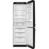 Smeg FAB32RBL6UK Retro No Frost Fridge Freezer, 60/40, Black, C Rated