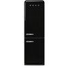 Smeg FAB32RBL6UK Retro No Frost Fridge Freezer, 60/40, Black, C Rated