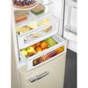 Smeg FAB32RCR6UK Retro Total No Frost Fridge Freezer, 60/40, Cream, C Rated