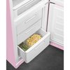 Smeg FAB32RPK6UK Retro Total No Frost Fridge Freezer, 60/40, Pink, C Rated