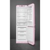 Smeg FAB32RPK6UK Retro Total No Frost Fridge Freezer, 60/40, Pink, C Rated