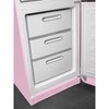 Smeg FAB32RPK6UK Retro Total No Frost Fridge Freezer, 60/40, Pink, C Rated