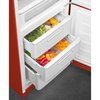 Smeg FAB32RRD6UK Retro Total No Frost Fridge Freezer, 60/40, Red, C Rated