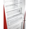 Smeg FAB32RRD6UK Retro Total No Frost Fridge Freezer, 60/40, Red, C Rated