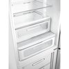 Smeg FAB32RWH6UK Retro Total No Frost Fridge Freezer, 60/40, White, C Rated