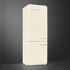 Smeg FAB38LCR6 Retro No Frost Fridge Freezer, 70/30, Cream, D Rated