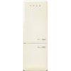 Smeg FAB38LCR6 Retro No Frost Fridge Freezer, 70/30, Cream, D Rated