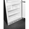 Smeg FAB38RBL6 Retro No Frost Fridge Freezer, 70/30, Black, D Rated