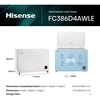 Hisense FC386D4AWLE Static 297l Chest Freezer, White, E Rated