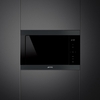 Smeg FMI325N Built-In Microwave with Grill, Black