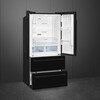 Smeg FQ55FNDE American Fridge Freezer, Black, E Rated,  Non-Plumbed