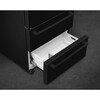 Smeg FQ55FNDE American Fridge Freezer, Black, E Rated,  Non-Plumbed