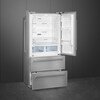 Smeg FQ55FXDE American Fridge Freezer, Stainless Steel, E Rated,  Non-Plumbed
