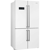 Smeg FQ60BDE American Fridge Freezer,  Non-Plumbed, White, E Rated