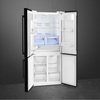 Smeg FQ60NDE American Fridge Freezer, Black, E Rated,  Non-Plumbed