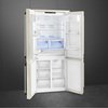Smeg FQ960P6 Victoria American Fridge Freezer, Cream, E Rated,  Non-Plumbed