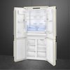 Smeg FQ960P6 Victoria American Fridge Freezer, Cream, E Rated,  Non-Plumbed