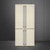 Smeg FQ960P6 Victoria American Fridge Freezer, Cream, E Rated,  Non-Plumbed