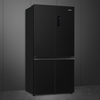 Smeg FQI60KD American Fridge Freezer,  Non-Plumbed, Black, D Rated