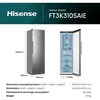 Hisense FT3K310SAIE No Frost Tall Freezer, Stainless Steel, E Rated