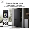 LG GBBS524AEV Fit & Max Total No Frost Fridge Freezer, 70/30, Black, A Rated