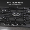 Hisense GG773B 75cm 5 Burner Gas Hob, Black